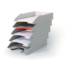 Kancelářský box Varicolor Tray set - bílo-barevný / 5 zásuvek