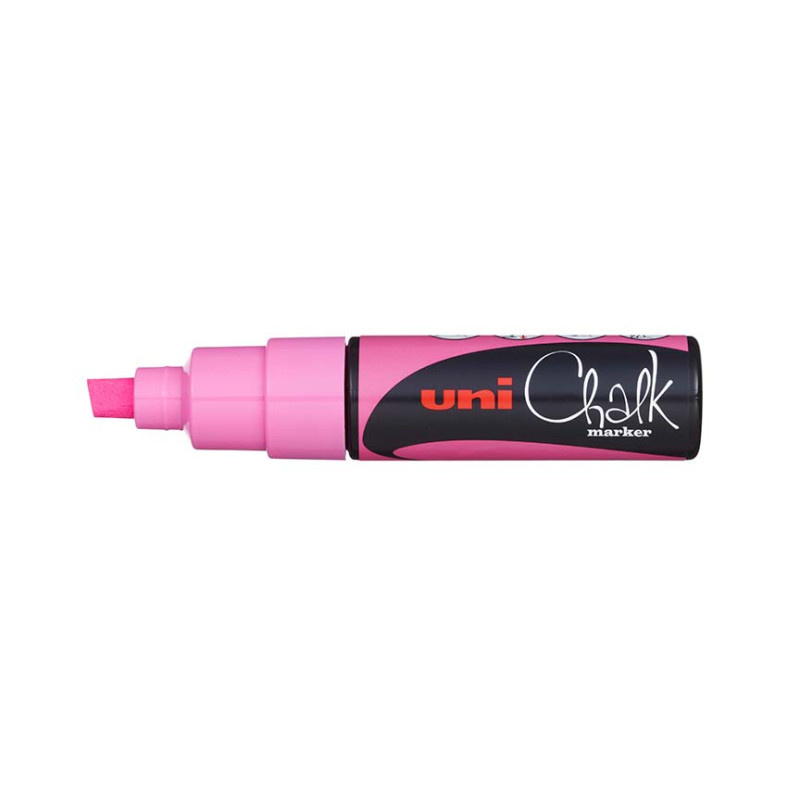 Popisovač křídový UNI Chalk Marker PWE-8K / fluo růžová