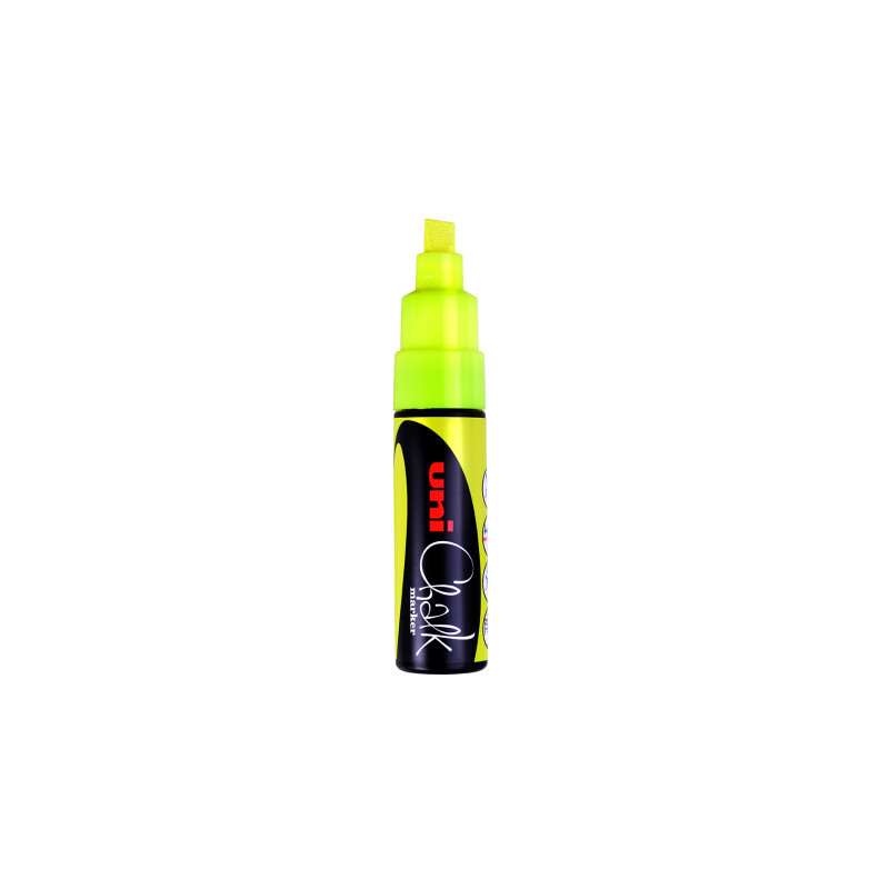 Popisovač křídový UNI Chalk Marker PWE-8K / fluo žlutá