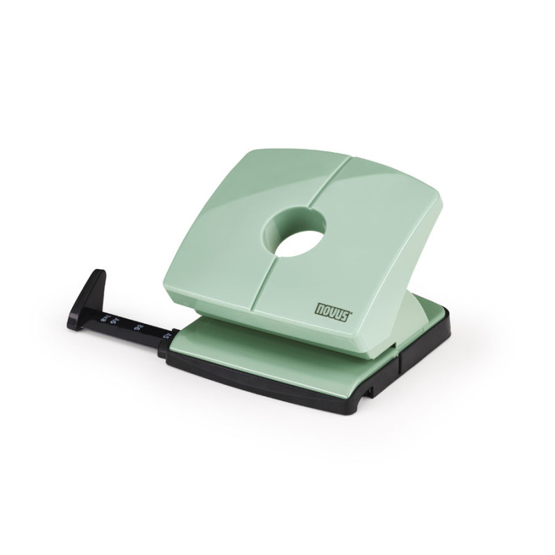 Kancelářský děrovač Novus B 220 Color ID / mátově zelená - 20 listů