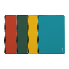 Blok kroužkový VERDE - A4 / linka / mix barev