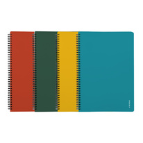 Blok kroužkový VERDE - A4 / linka / mix barev