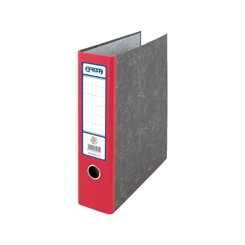 Pořadač archivní Emba A4 papírový / 8 cm / červená
