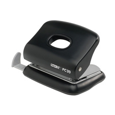 Kancelářský děrovač Rapid FC20 / černá - 20 listů