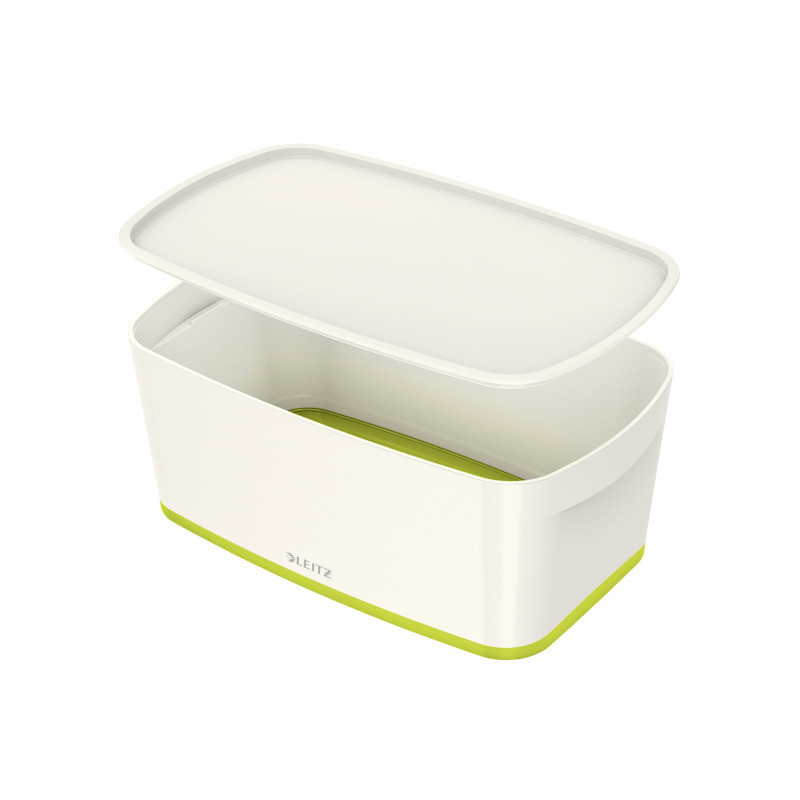 Organizační box MyBox - s víkem S / bílo - zelená