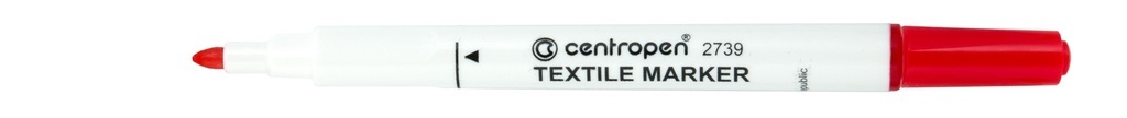 Značkovač Centropen 2739 na textil - červená