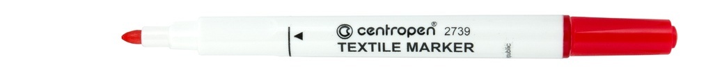 Značkovač Centropen 2739 na textil - červená