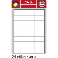 Print etikety A4 pro laserový a inkoustový tisk / 30 archů - 70 x 36 mm (24 etikety / arch)