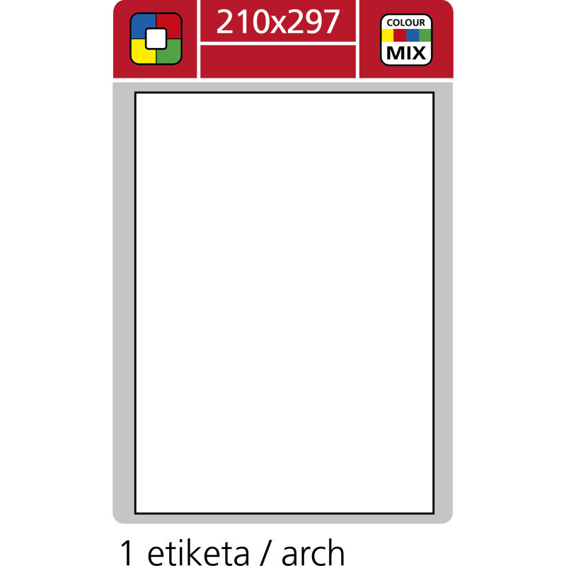 Print etikety A4 pro laserový a inkoustový tisk / 30 archů - 210 x 297 mm (1 etiketa / arch)