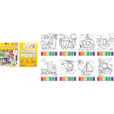 Omalovánky s vodovkami CONCORDE - Dopravní prostředky