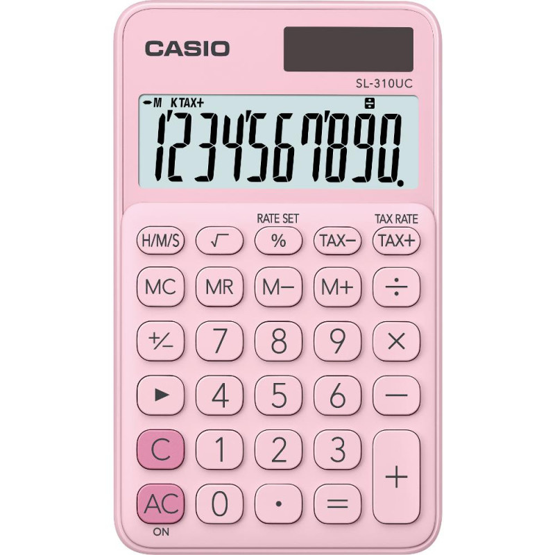 Kalkulačka Casio SL 310UC kapesní - displej 10 míst / růžová