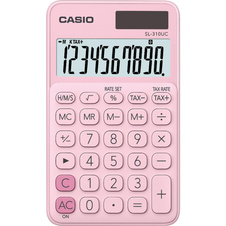 Kalkulačka Casio SL 310UC kapesní - displej 10 míst / růžová