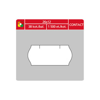 Etikety do etiketovacích kleští - 26 x 12 mm Contact / bílá