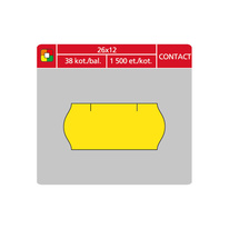 Etikety do etiketovacích kleští - 26 x 12 mm Contact / žlutá