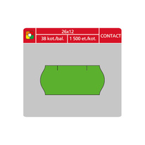 Etikety do etiketovacích kleští - 26 x 12 mm Contact / zelená