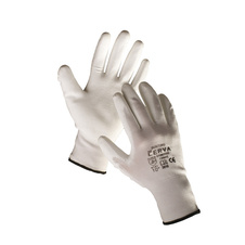 Ochranné rukavice bezešvé - BUNTING / bílé / vel.10