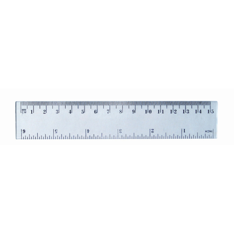 Pravítko 15 cm - transparentní