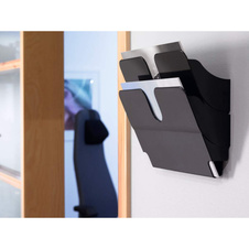 Držáky na prospekty Flexiplus - 2 / A4 / černý / na šířku