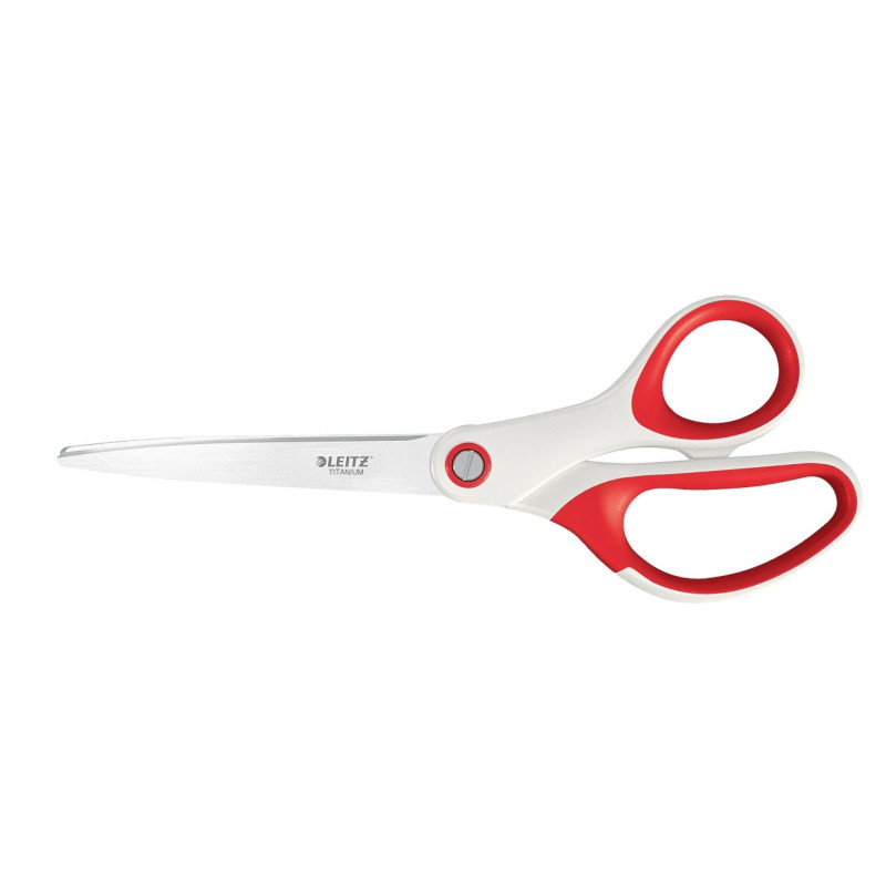 Nůžky Leitz WOW kancelářské titanové 20,5 cm / bílo-červená