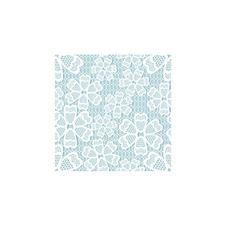 Papírové ubrousky 33x33 / 20ks / 3vr. - krajka modrá