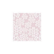 Papírové ubrousky 33x33 / 20ks / 3vr. - krajka růžová