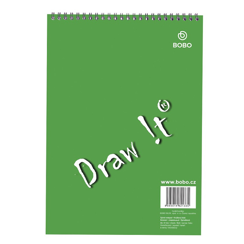 Blok BOBO s horní vazbou - A4 / čtvereček