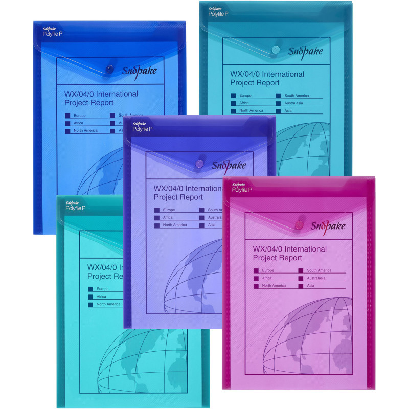 Spisové desky s drukem na výšku Electra - A4 / barevný mix