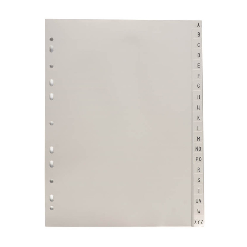 Rozdružovač A4 plastový šedý - A - Z