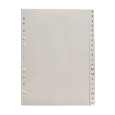 Rozdružovač A4 plastový šedý - A - Z