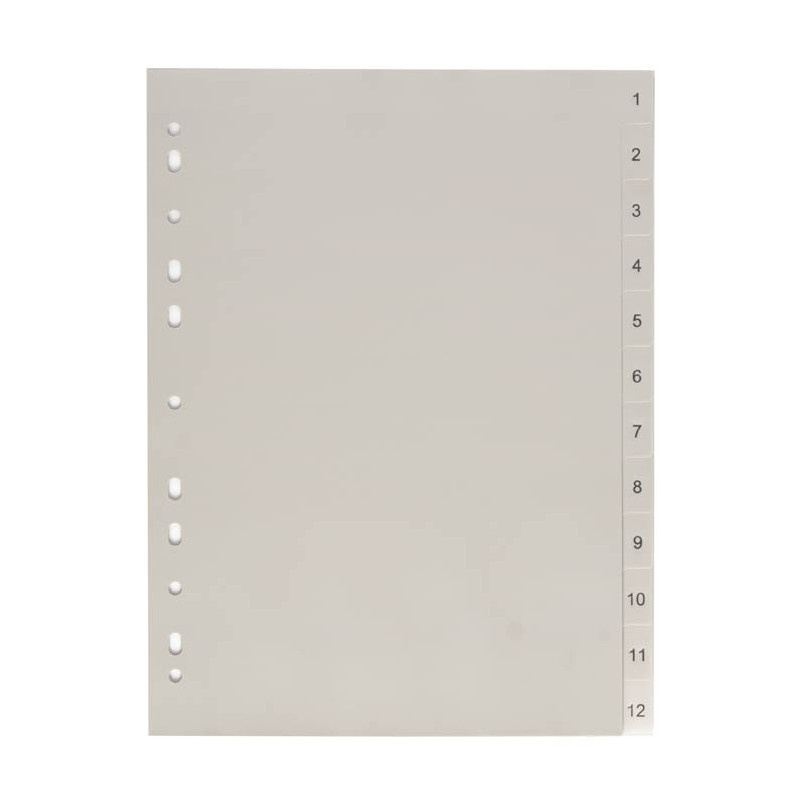 Rozdružovač A4 plastový šedý - 1 - 12