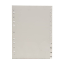 Rozdružovač A4 plastový šedý - 1 - 12