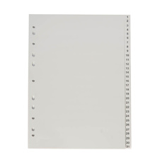 Rozdružovač A4 plastový šedý - 1 - 31