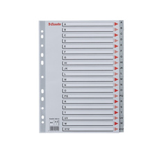 Rozdružovač A4 plastový Esselte - šedý / A - Z