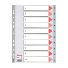 Rozdružovač A4 plastový Esselte - šedý / 1 - 10