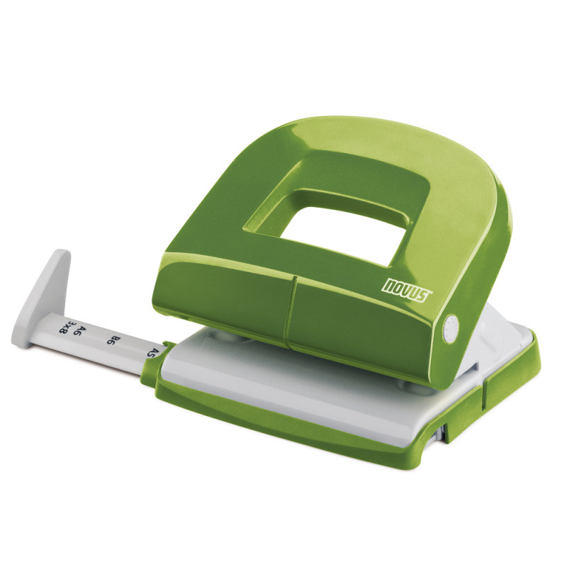 Kancelářský děrovač Novus E 216 / zelená - 16 listů