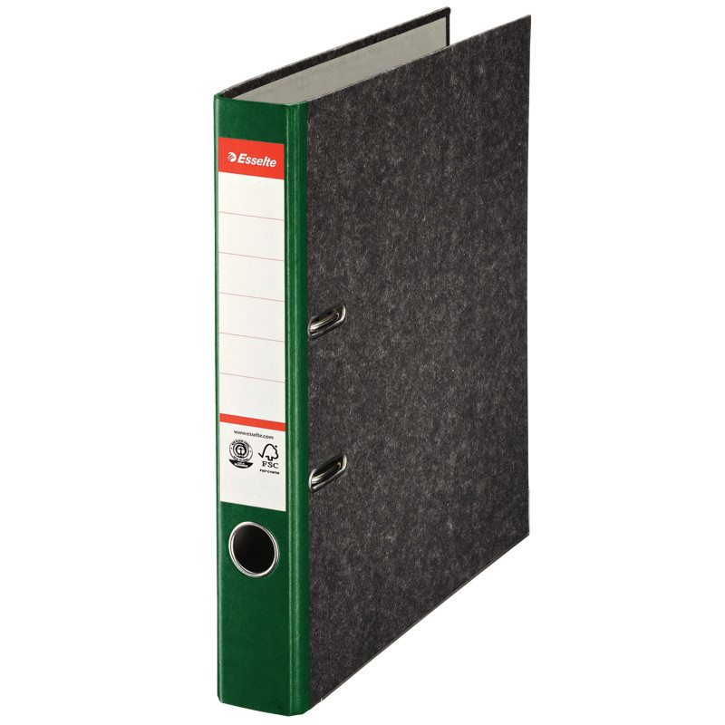 Esselte pákový pořadač A4 papírový s barevným hřbetem 5 cm zelená