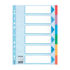 Rozdružovač A4 kartonový Esselte - barevný / 6 listů