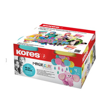 Modelovací hmota KORES MAGIK CLAY PASTEL LOLLIPOPZ - klasické barvy 4x40 g