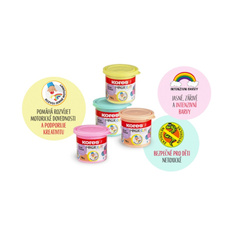 Modelovací hmota KORES MAGIK CLAY PASTEL LOLLIPOPZ - klasické barvy 4x40 g