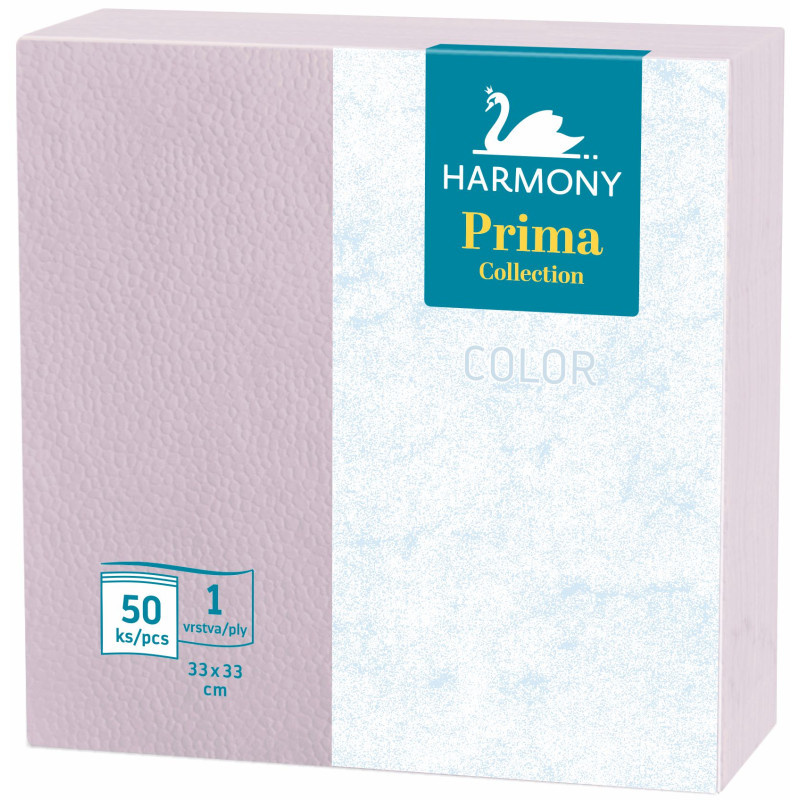 Harmony Color papírové ubrousky fialové 1-vrstvé 33 x 33 cm 50ks