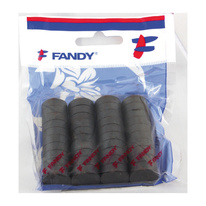 Magnety černé Fandy - průměr 25 mm / 20 ks