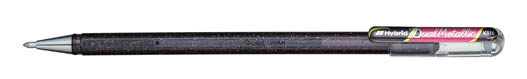 Gelové pero Pentel K 110 metalické dvoubarevné - černá / metalická červená