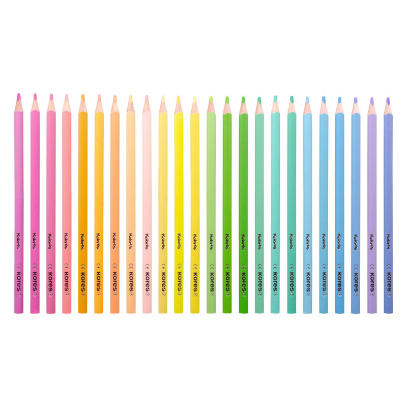Pastelky Kores PASTEL trojhranné / 24 barev