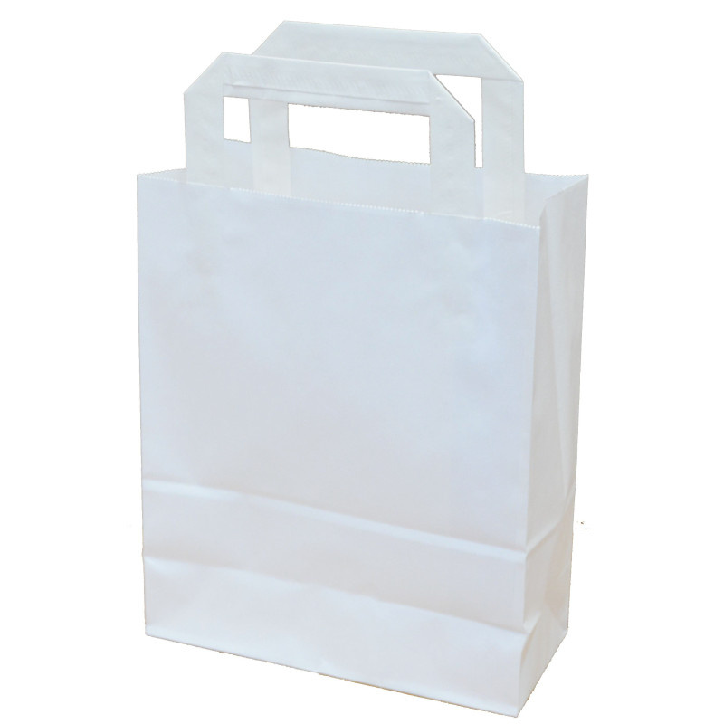 Tašky papírové kraft plochá ucha - 180 x 80 x 250 mm