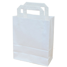 Tašky papírové kraft plochá ucha - 180 x 80 x 250 mm