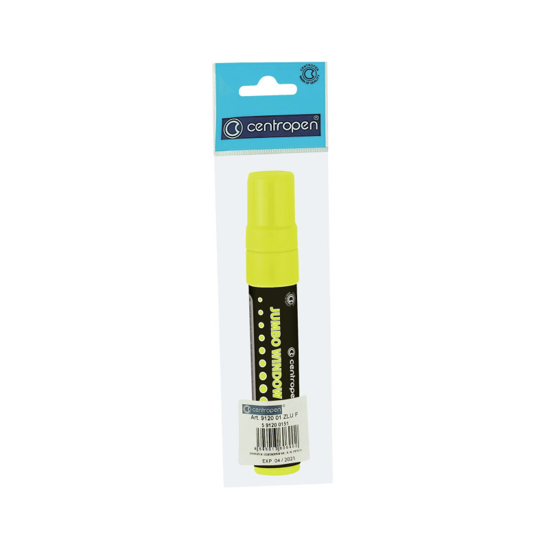 Značkovač Centropen 9120 JUMBO WINDOW - FLUO žlutá
