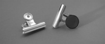 Klipy kovové stříbrné - 31 mm + magnet