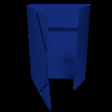 Odkládací mapy prešpánové s gumou s chlopněmi - tmavě modrá