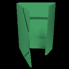 Odkládací mapy prešpánové s gumou s chlopněmi - zelená