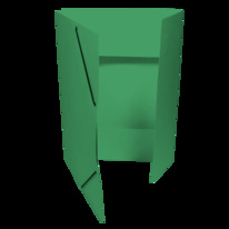 Odkládací mapy prešpánové s gumou s chlopněmi - zelená